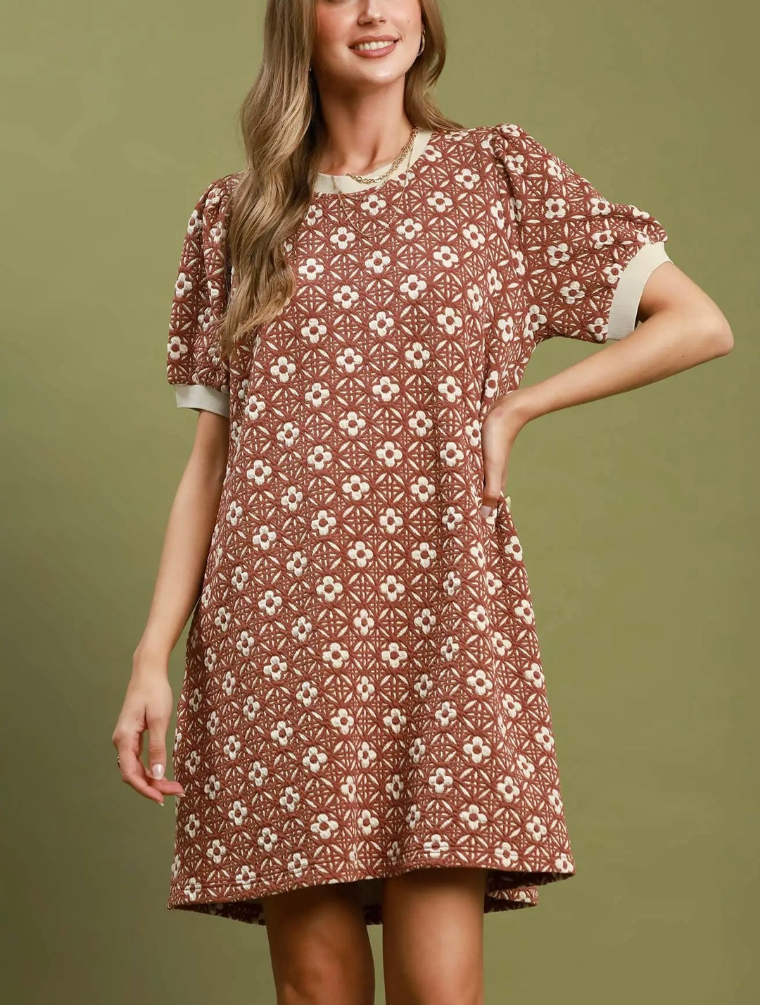 Floral Textured Dress