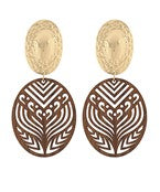 Engraved Wood Earrings
