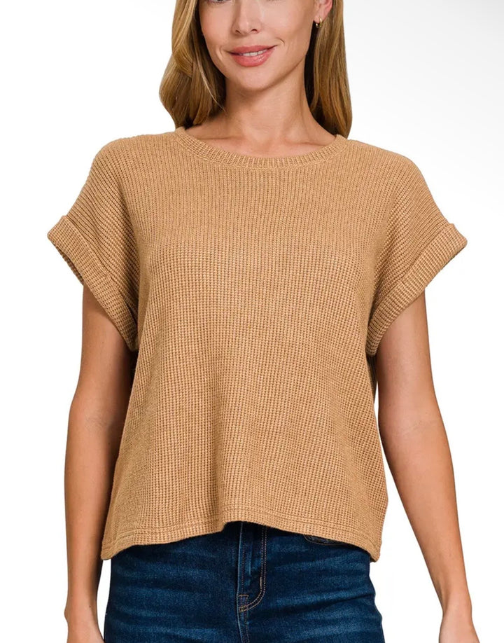 Waffle Sweater Top (4 colors)