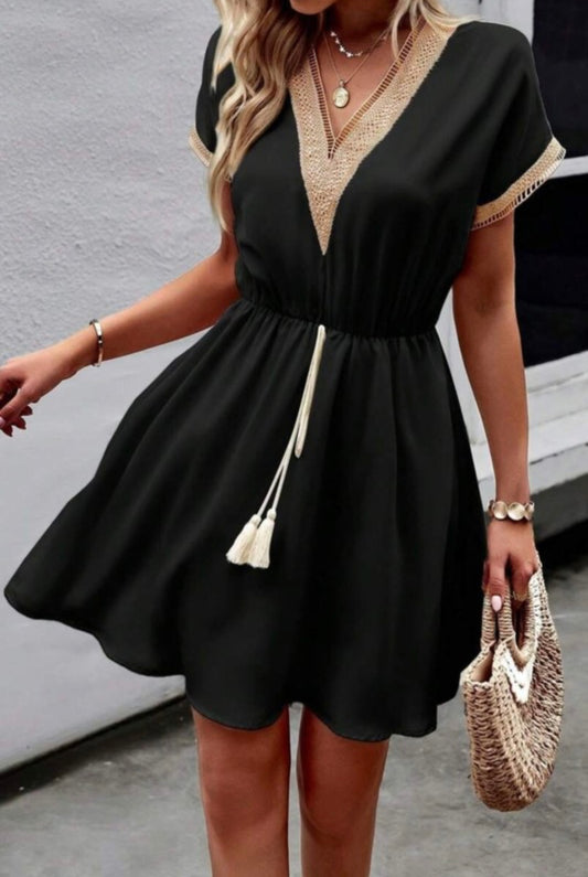 Lace Trimmed Dress