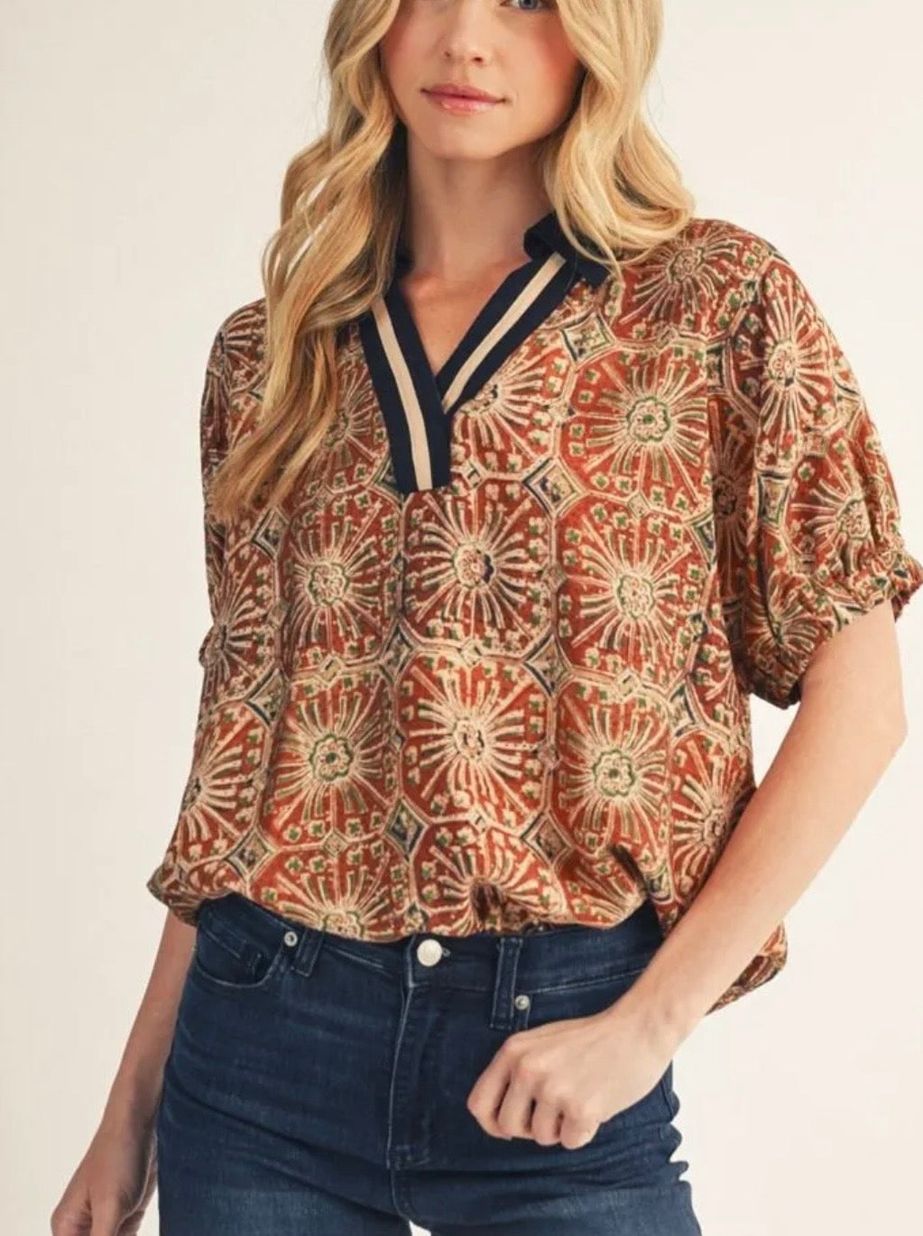 Boho Print Blouse