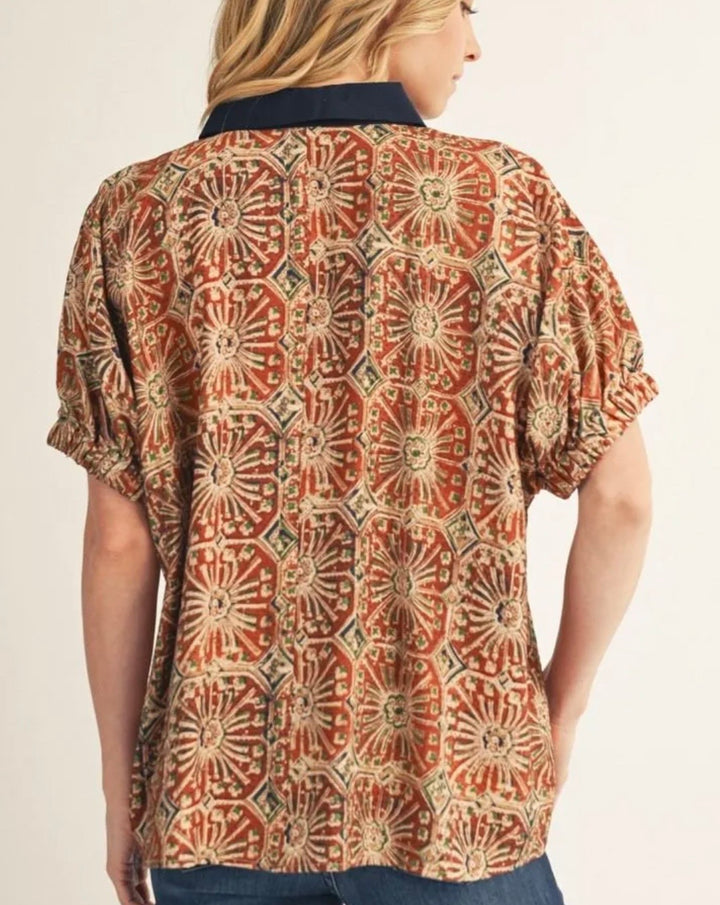 Boho Print Blouse