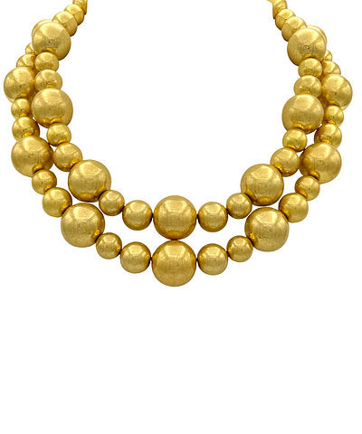 Vintage Gold Bead Necklace