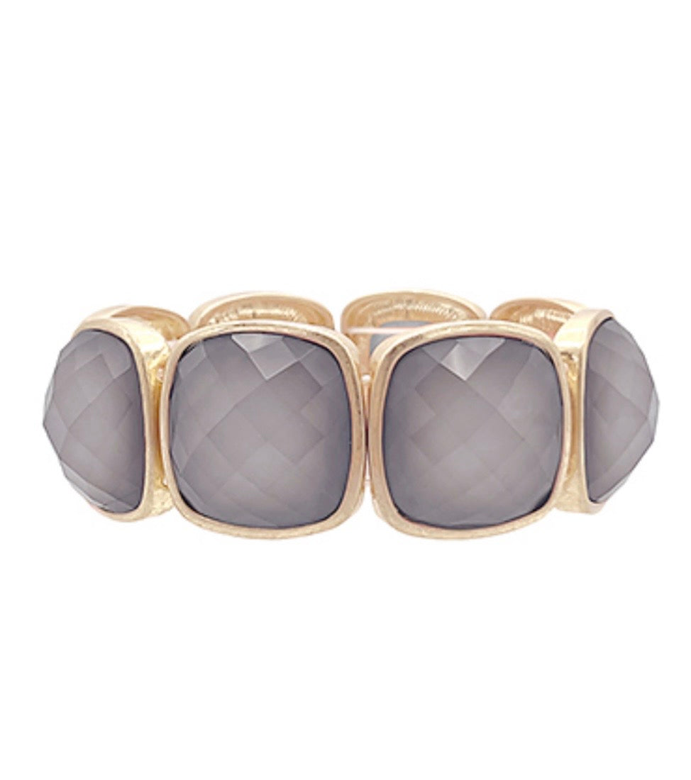 Square Stone Statement Bracelet