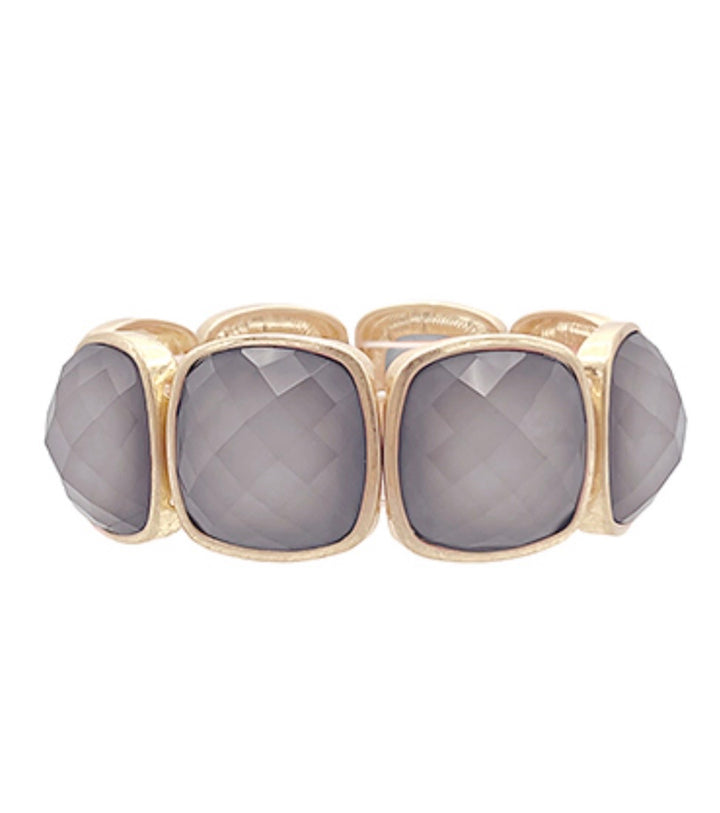 Square Stone Statement Bracelet