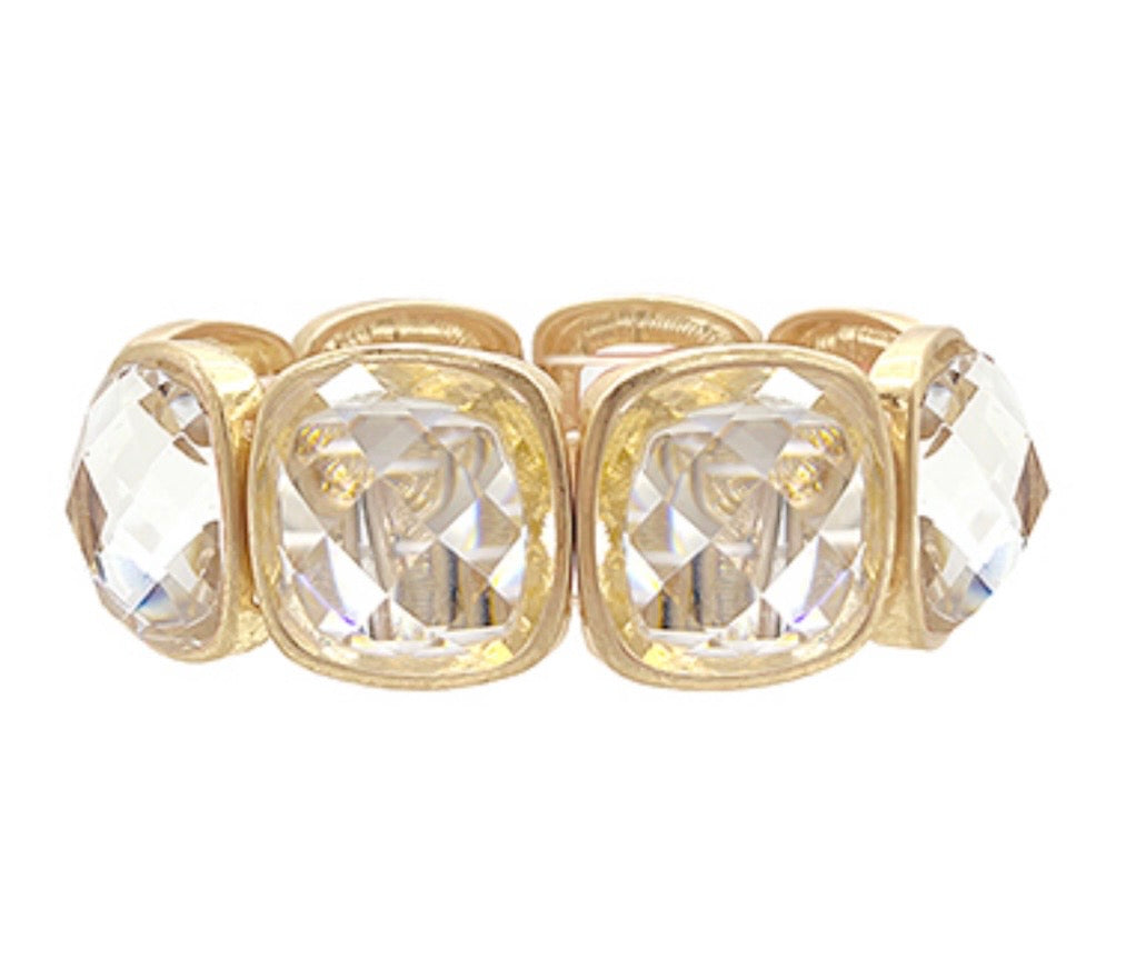 Square Stone Statement Bracelet