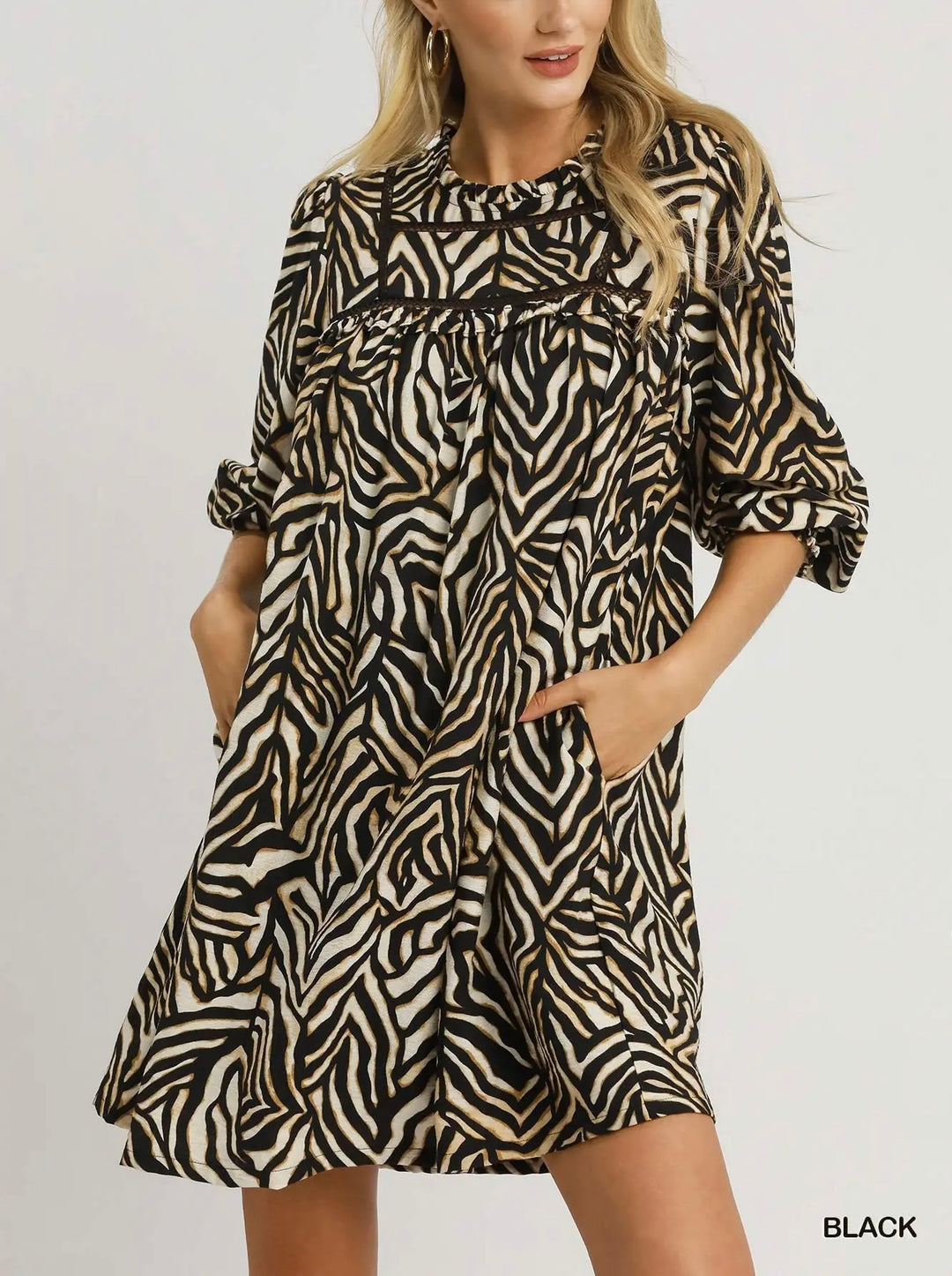 Abstract Zebra Dress