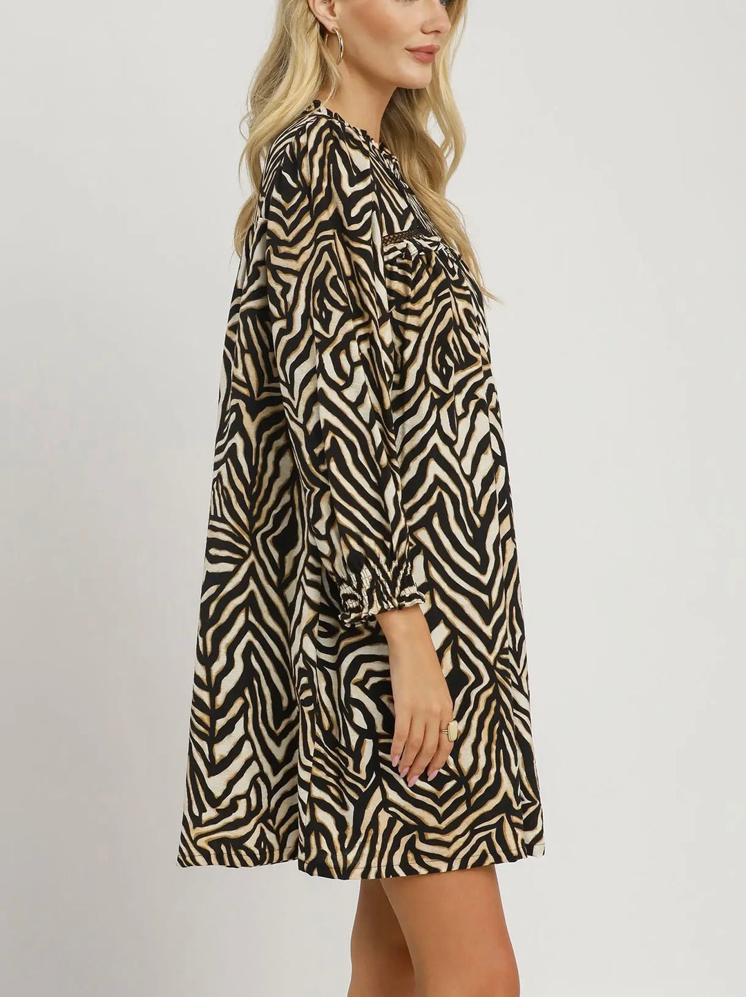 Abstract Zebra Dress