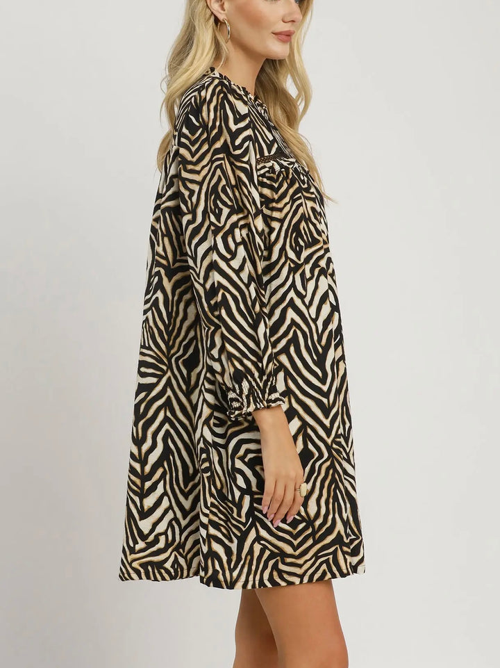 Abstract Zebra Dress
