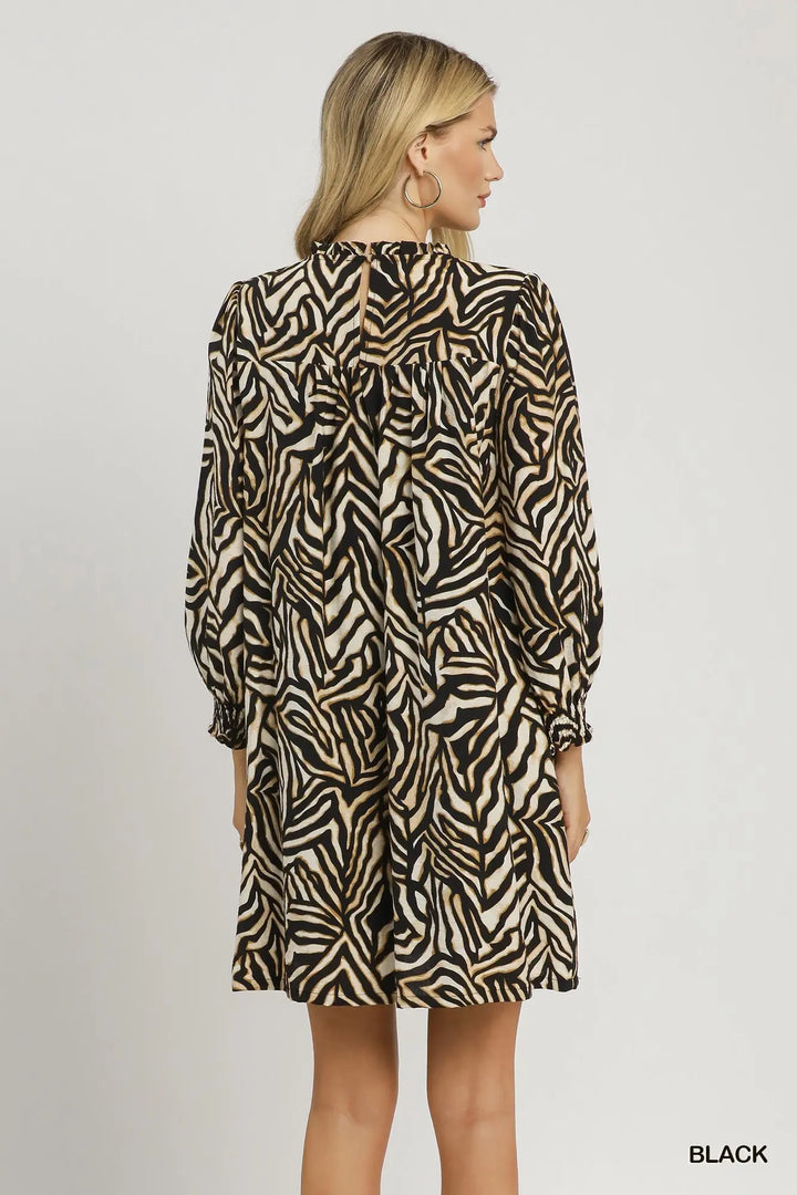 Abstract Zebra Dress