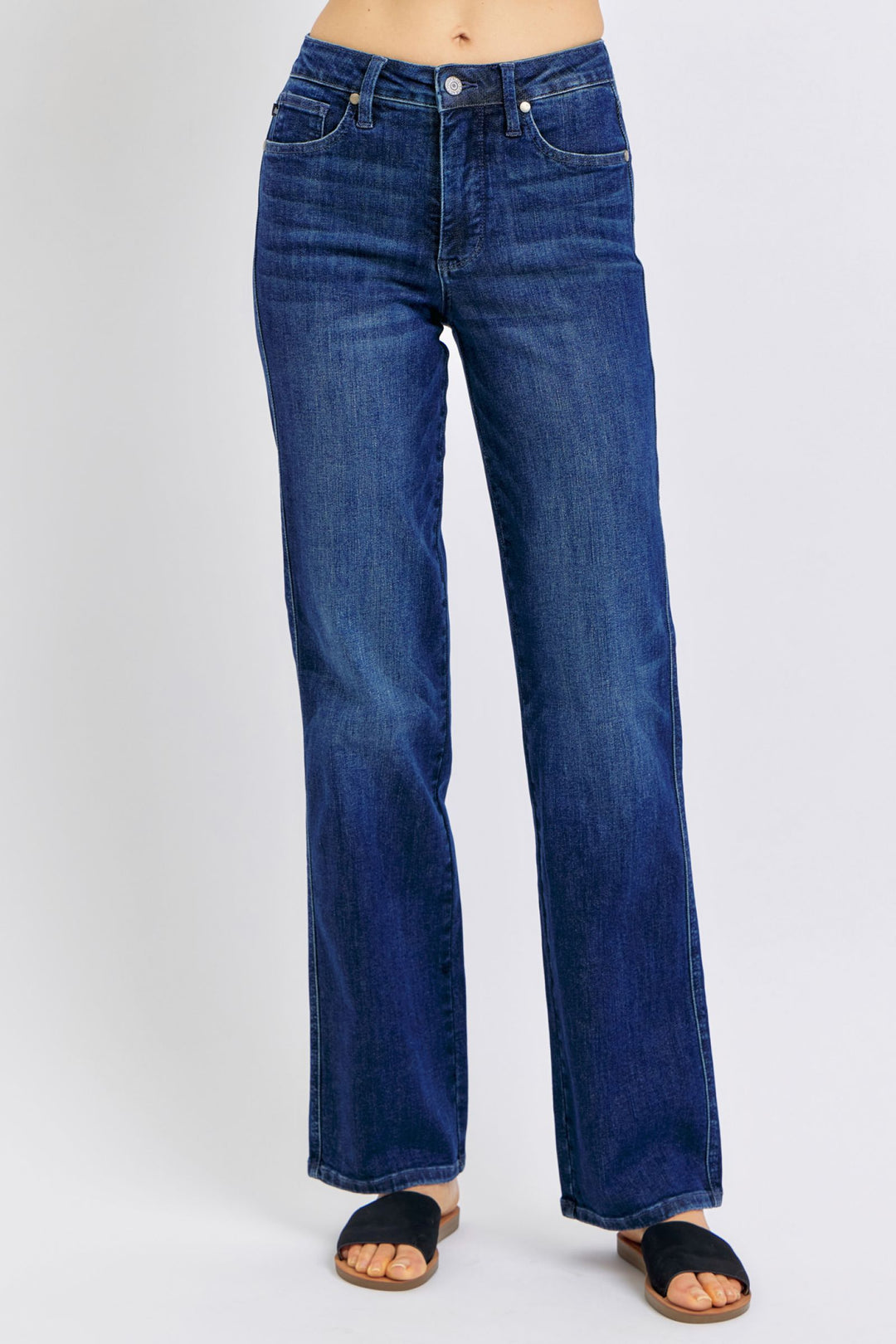 Judy Blue Tummy Control MR Straight Jeans