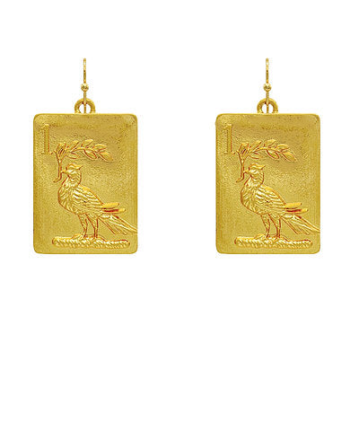 Metal Mahjong Earrings