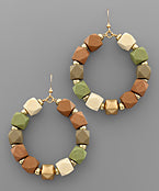 Wood Bead Earrings (3 options)