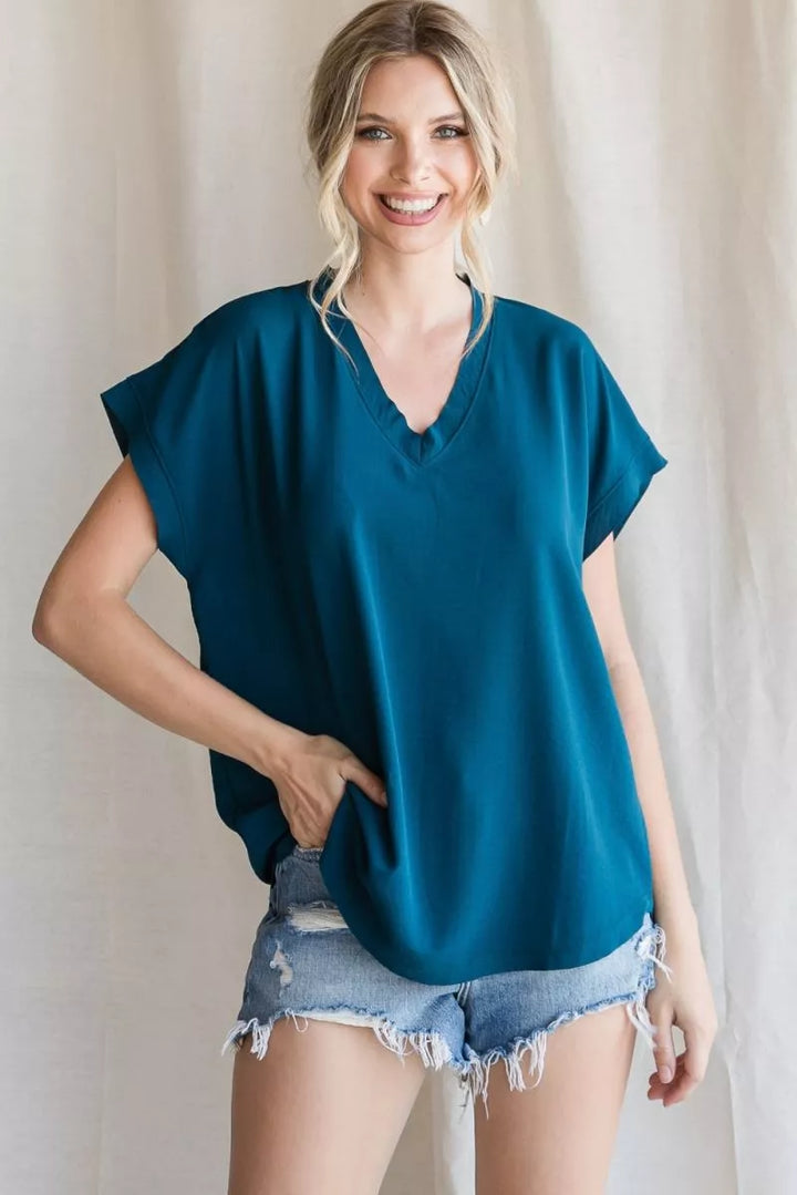 Cap Sleeve Airflow Blouse (2 colors)