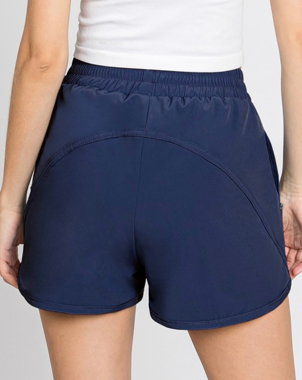 Zipper Pocket Athletic Shorts (2 colors)