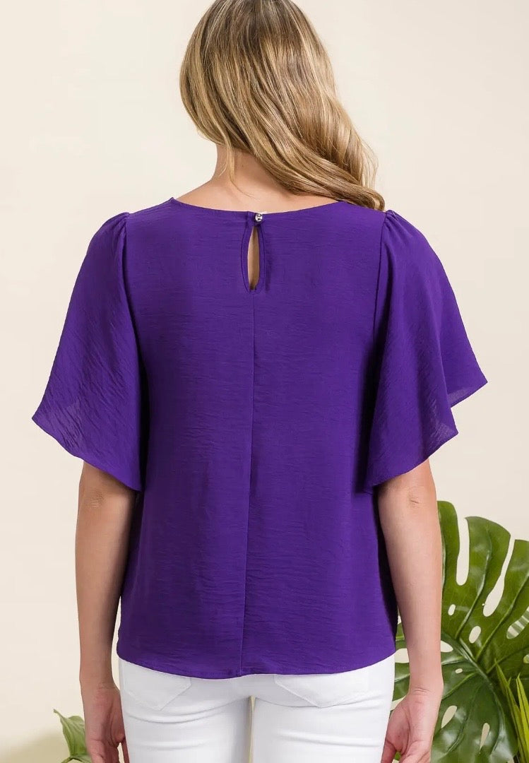 Flutter Sleeve Airflow Blouse