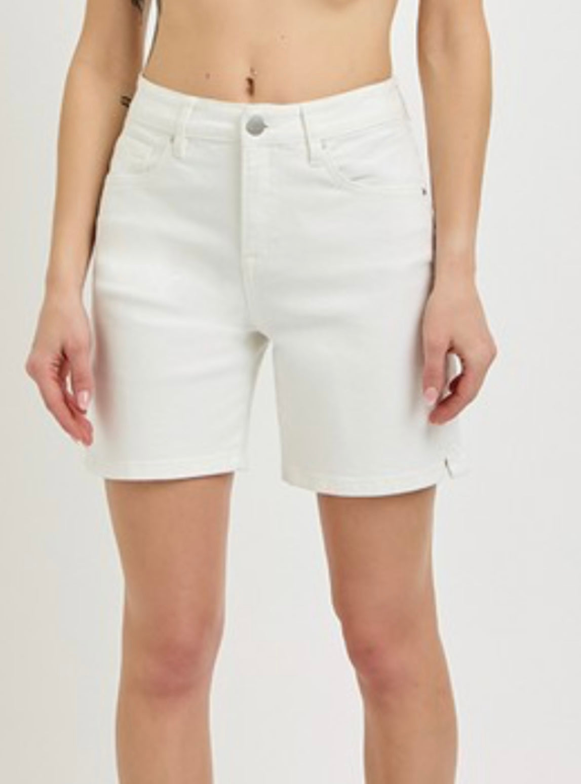 Risen Tummy Control Denim Shorts