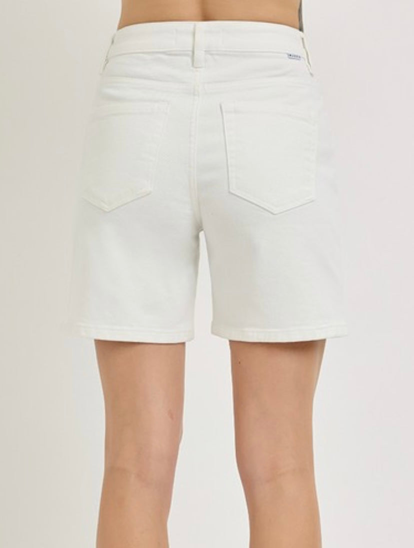 Risen Tummy Control Denim Shorts