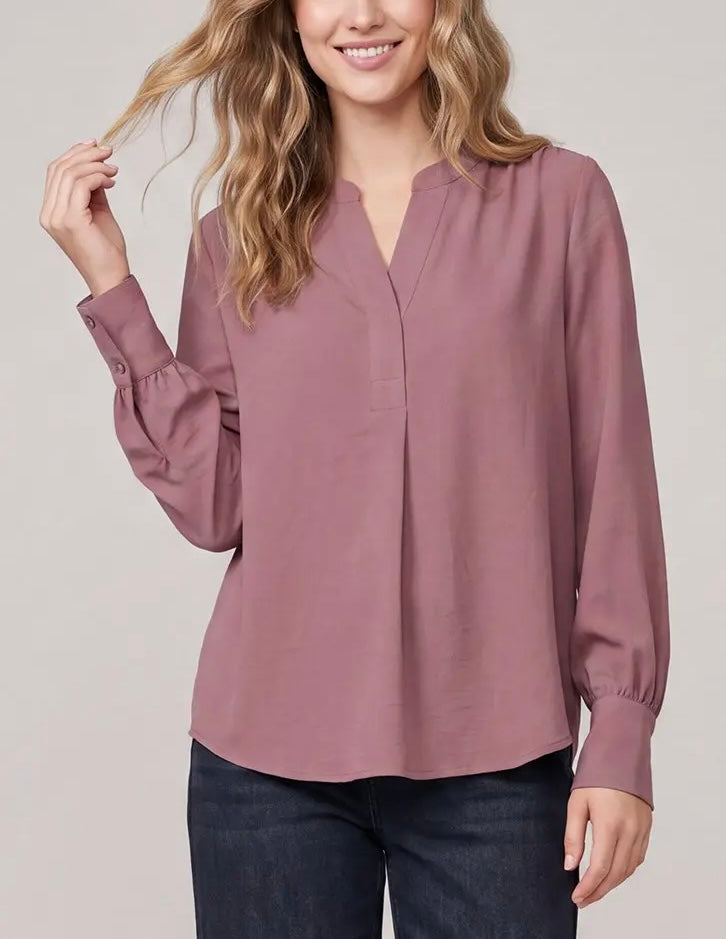 Split Neck Airflow Blouse (3 colors)