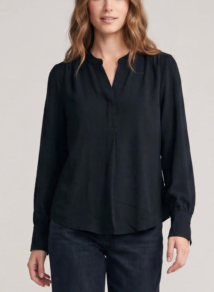 Split Neck Airflow Blouse (3 colors)