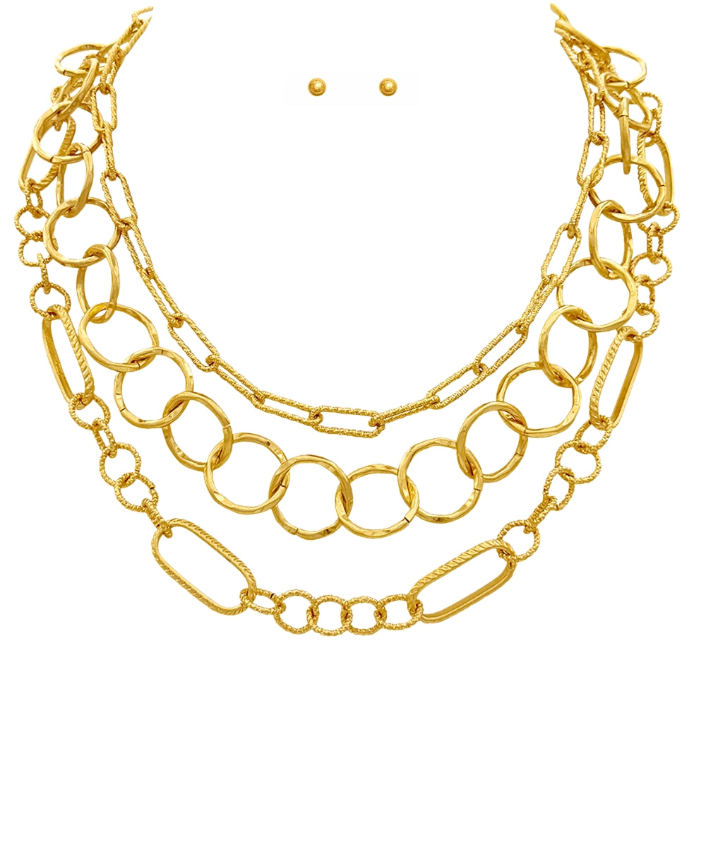 3 Row Statement Necklace