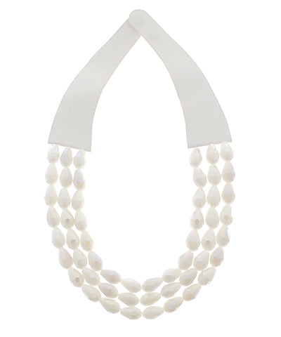 3 Row Faceted Bead Necklace