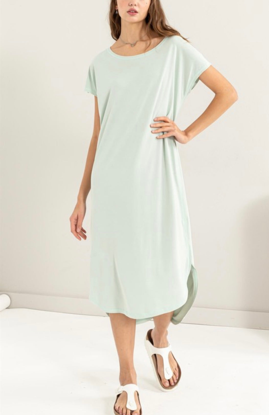 Midi Shirt Dress (2 colors)