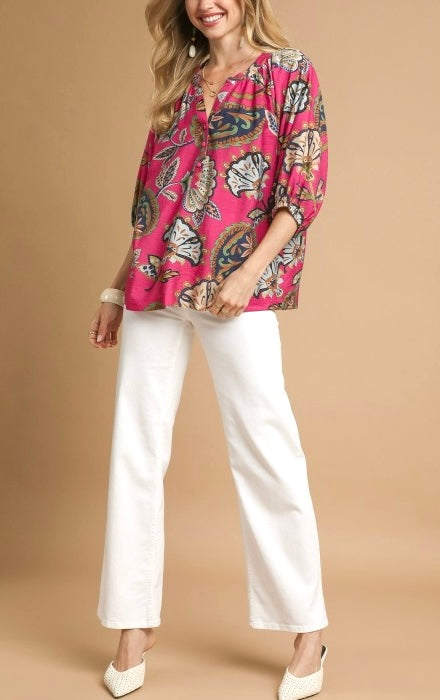 Boho Floral Blouse