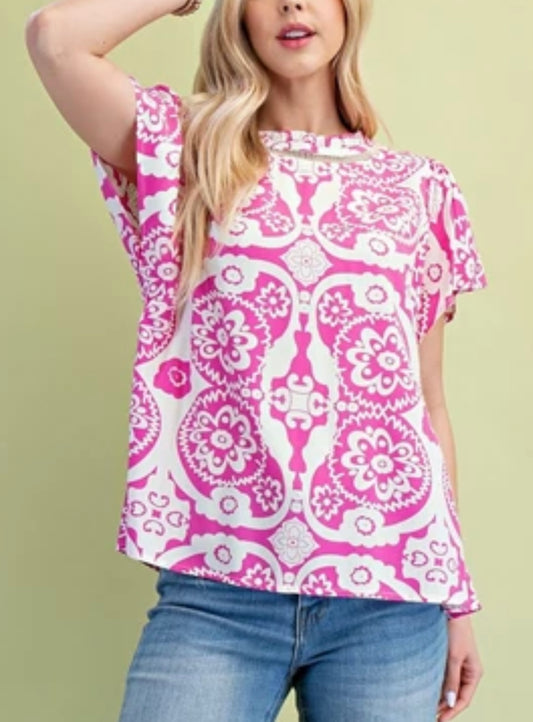 Medallion Print Blouse
