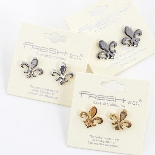 Fleur de Lis Studs