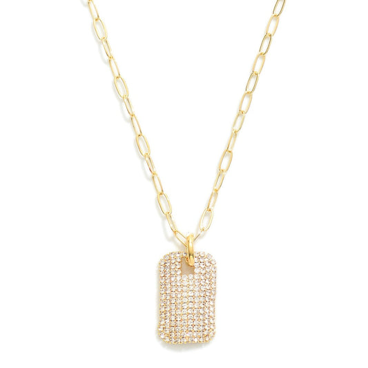 Pave Pendant Necklace