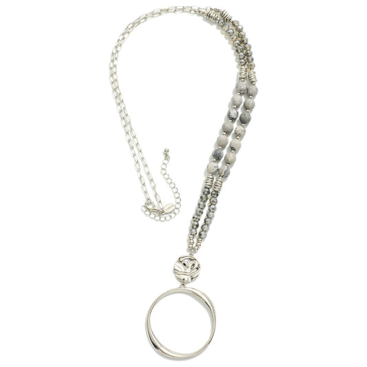 Long Necklace w/Tapered Hoop