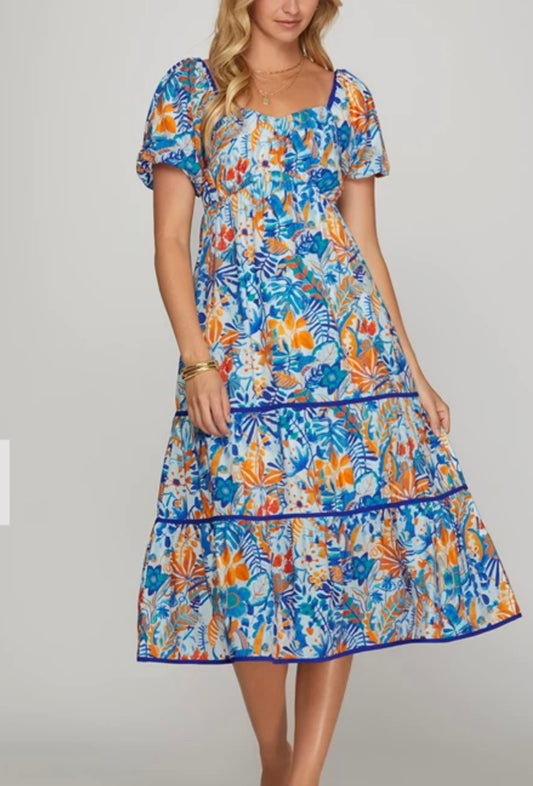 Island Bloom Maxi Dress