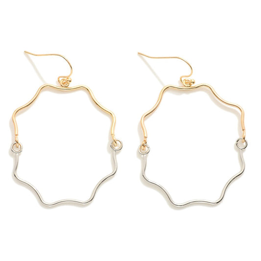 2-Tone Hinged Earrings