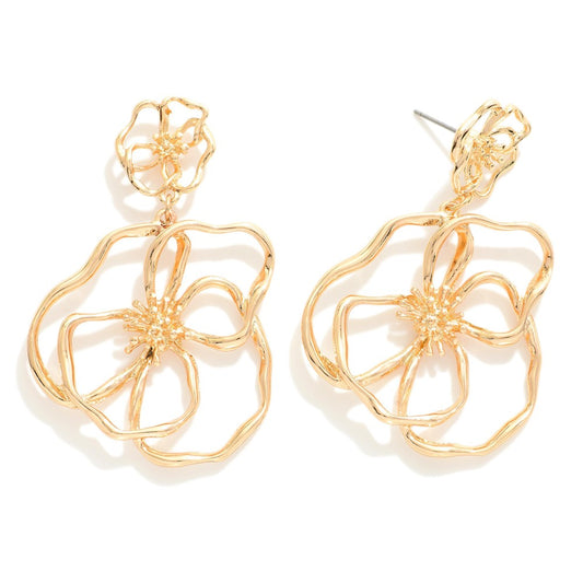 Flower Outline Earrings