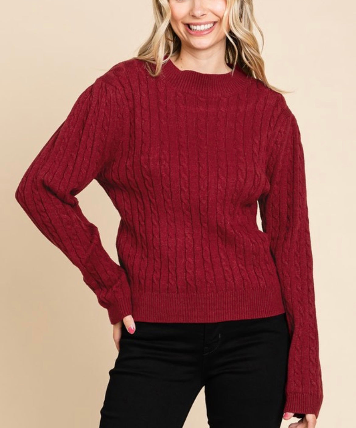 Cable Knit Sweater (2 colors)