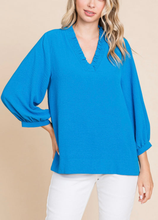 Frilled Blouse (2 colors)