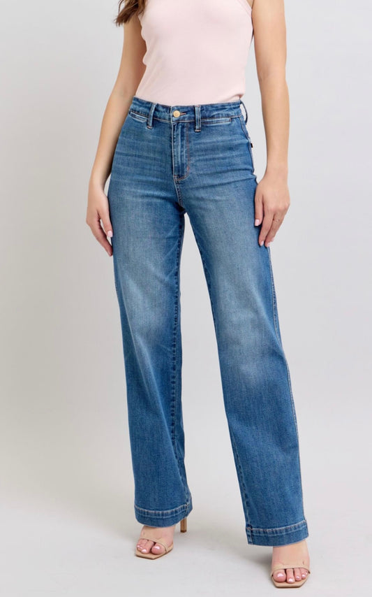Judy Blue HW Straight Trouser Jeans