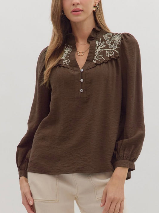 Cocoa Blossom Blouse