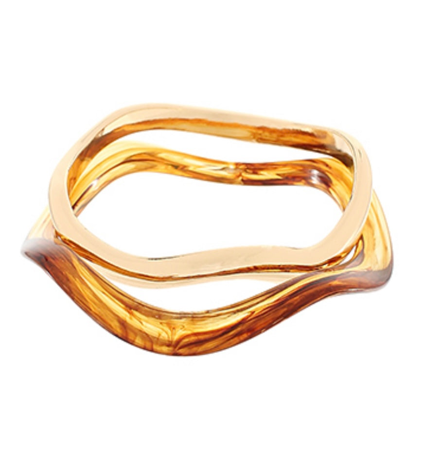 Wavy Bangle Set