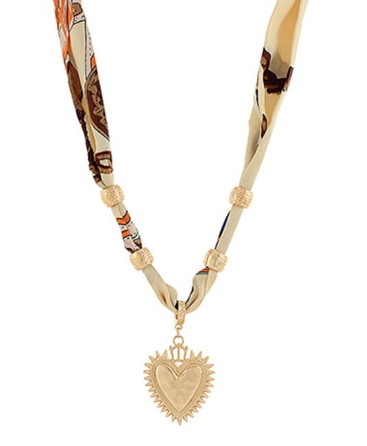 Heart Scarf Necklace