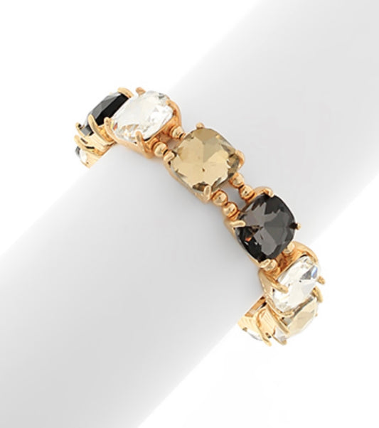 Cushion Cut Glass Bracelet
