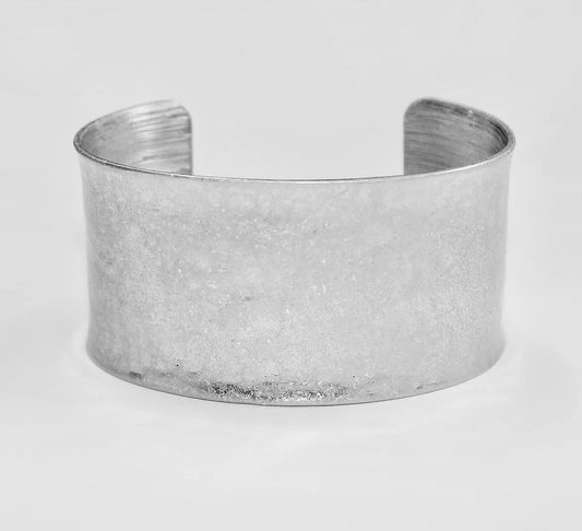 Worn Silver Cuff Bracelet