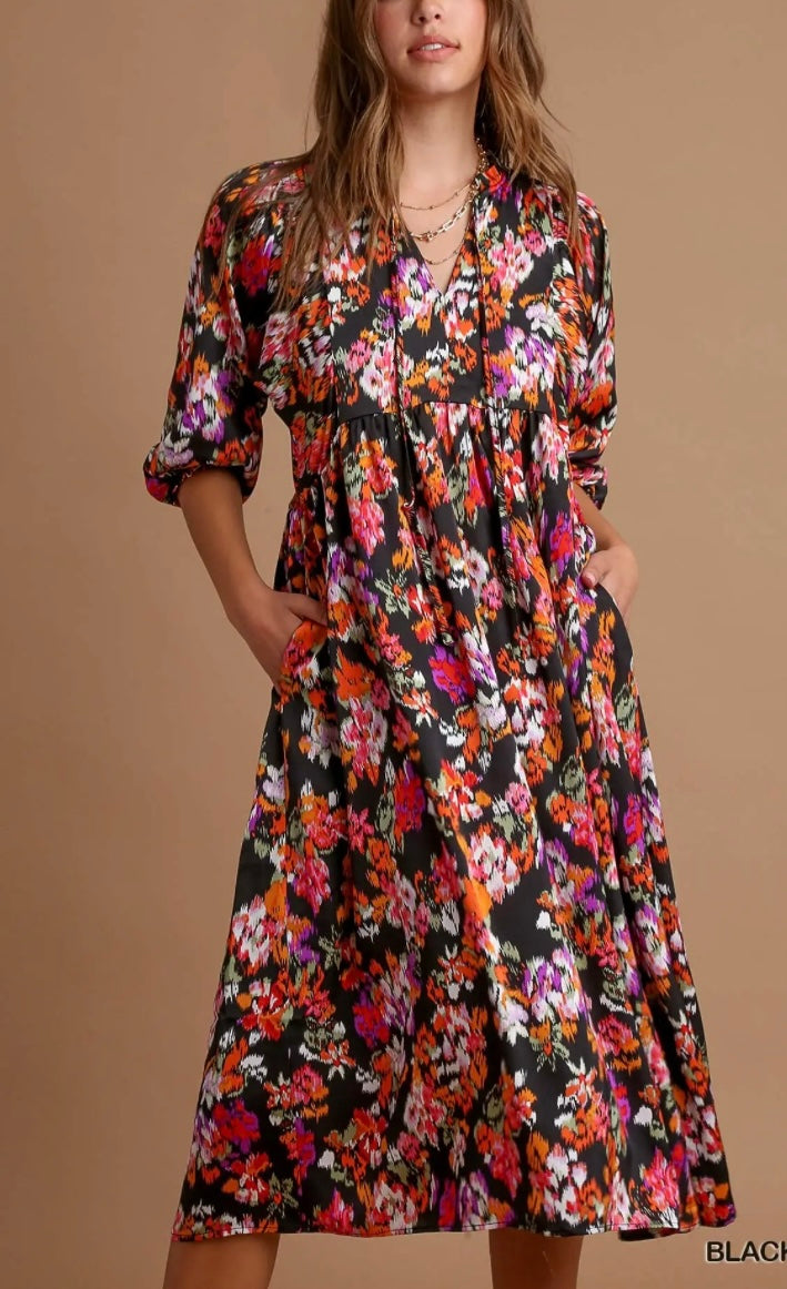 Digi Floral Midi Dress