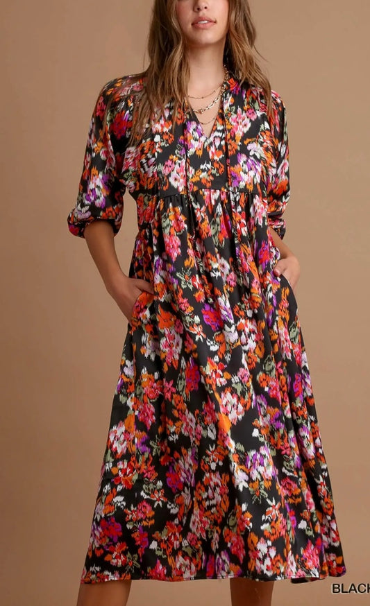 Digi Floral Midi Dress