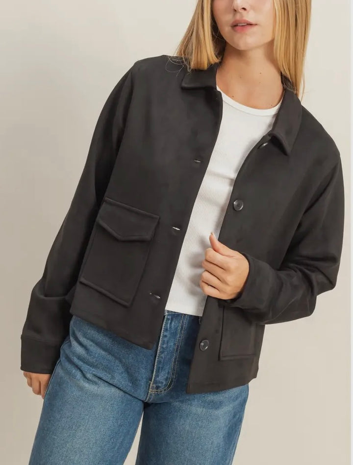 Faux Suede Jacket