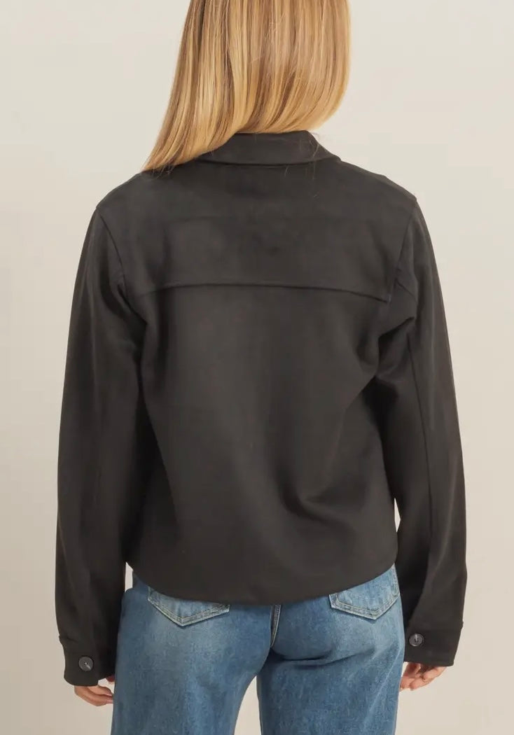 Faux Suede Jacket