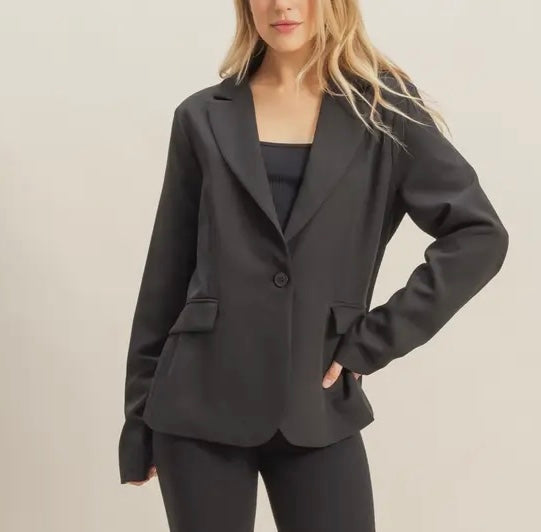 Single Button Blazer (2 colors)