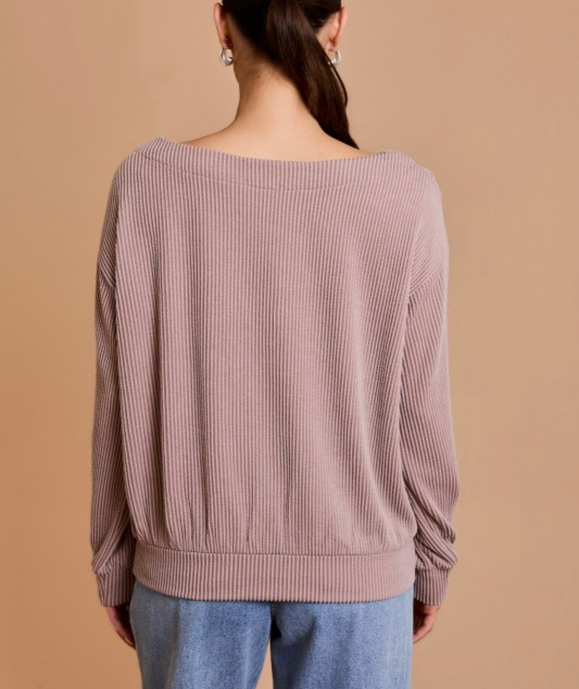 Textured Boatneck Top