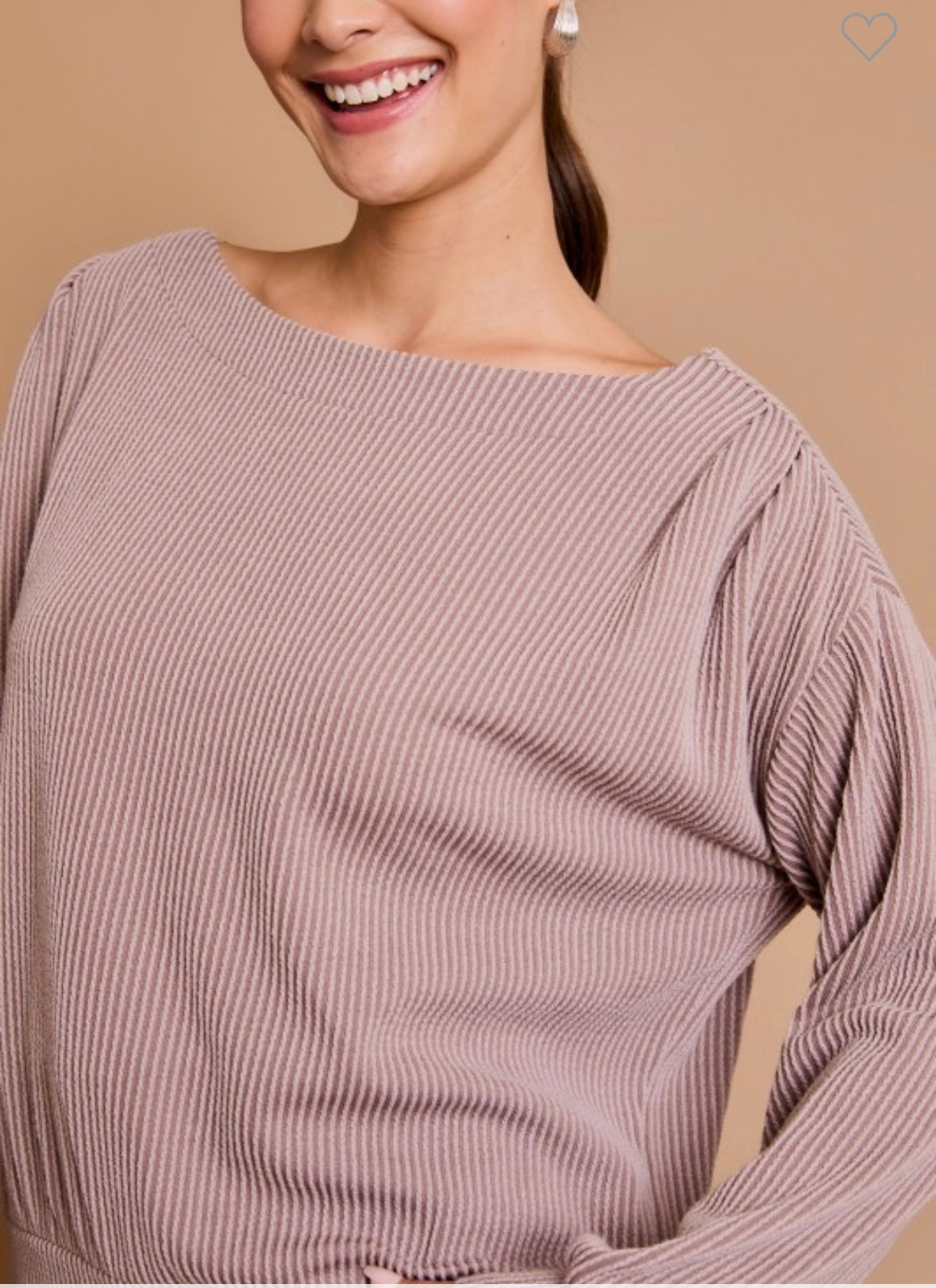 Textured Boatneck Top